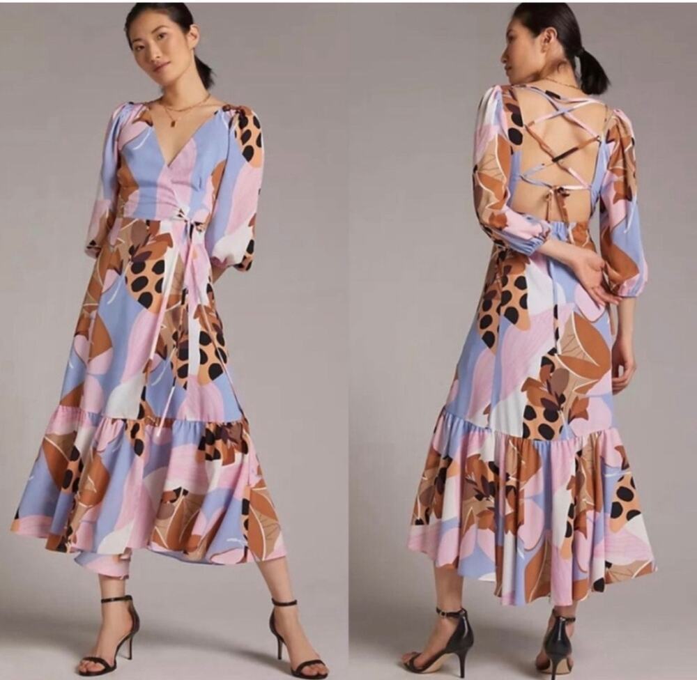 New Hutch bloom wrap dress Dress X-small Anthropologie